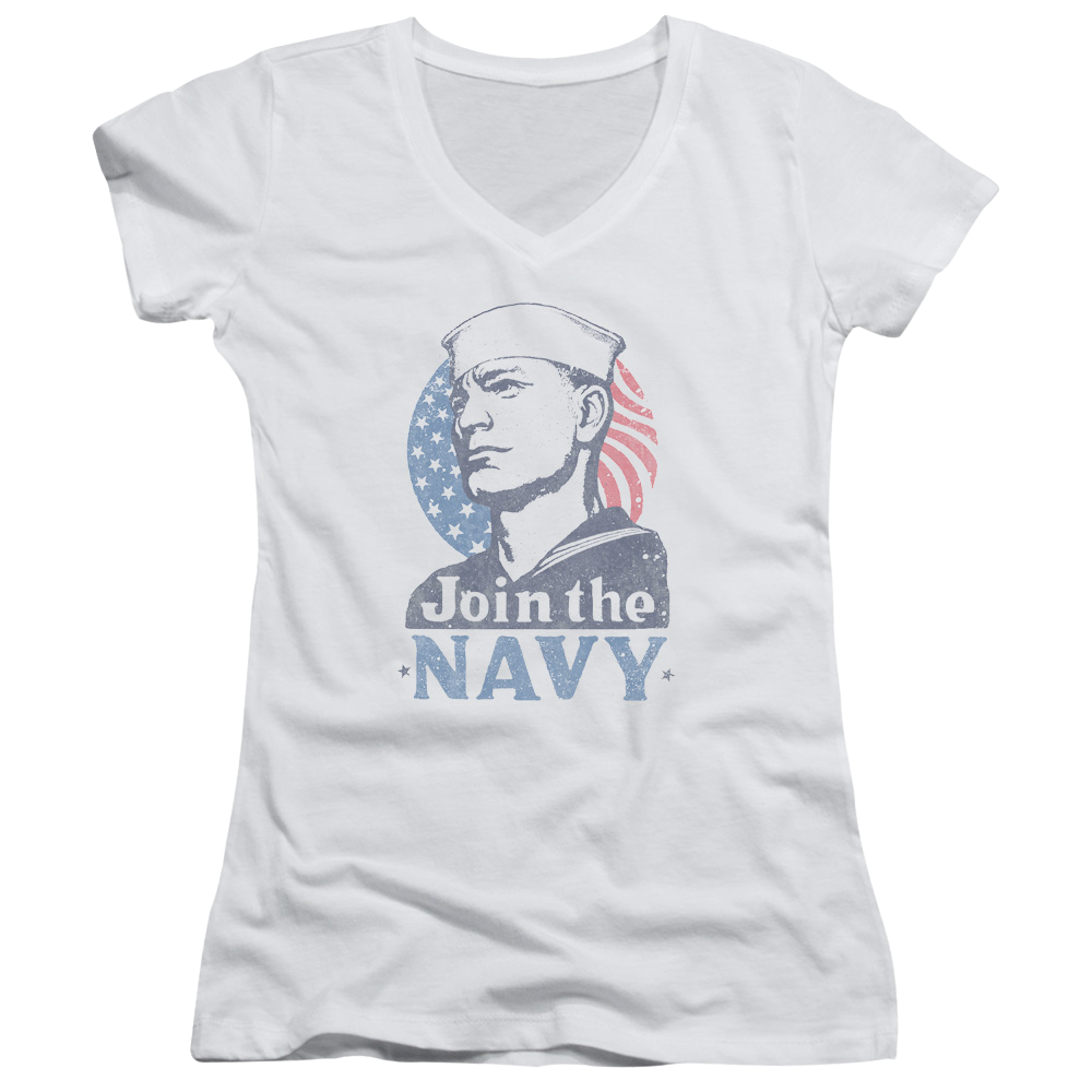 U.S. Navy Join Now - Juniors V-Neck T-Shirt Juniors V-Neck T-Shirt U.S. Navy   