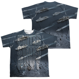 U.S. Navy Fleet (Front/Back Print) - Youth All-Over Print T-Shirt Youth All-Over Print T-Shirt (Ages 8-12) U.S. Navy   