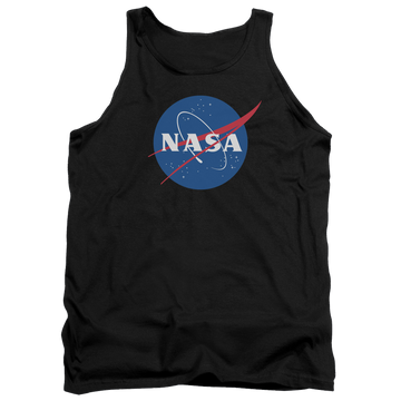 Black men's tank with NASA Meatball Logo graphic