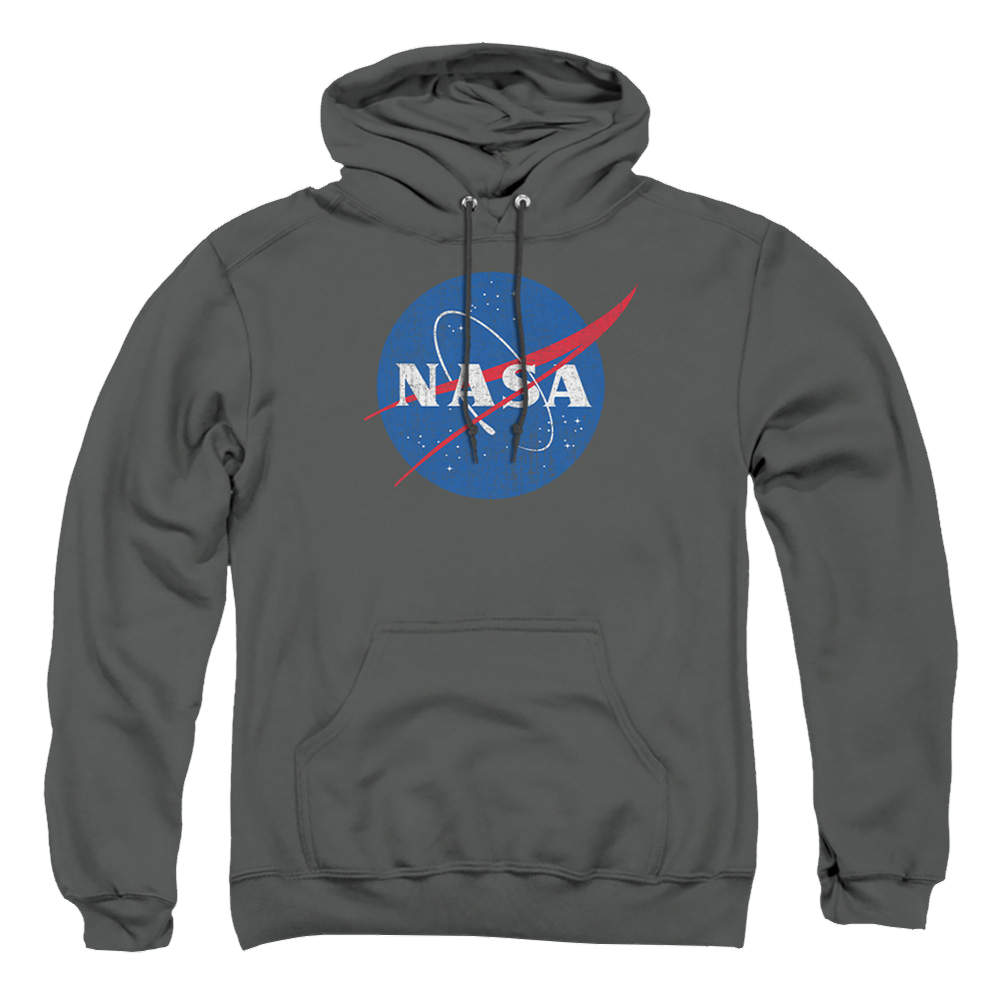 NASA Meatball Logo Distressed - Pullover Hoodie Pullover Hoodie NASA   