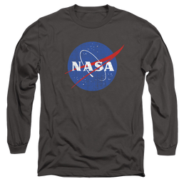 NASA Meatball Logo Distressed - Men's Long Sleeve T-Shirt Men's Long Sleeve T-Shirt NASA   