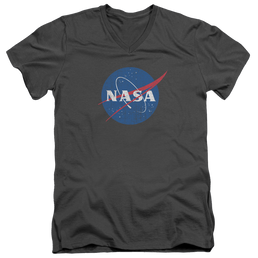 NASA Meatball Logo Distressed - Men's V-Neck T-Shirt Men's V-Neck T-Shirt NASA   
