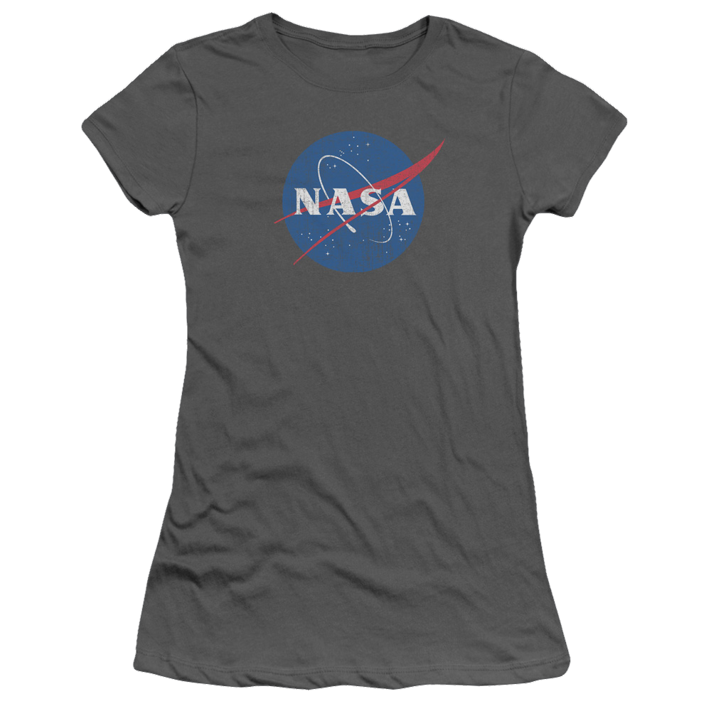 NASA Meatball Logo Distressed - Juniors T-Shirt Juniors T-Shirt NASA   