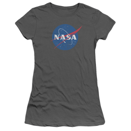 NASA Meatball Logo Distressed - Juniors T-Shirt Juniors T-Shirt NASA   