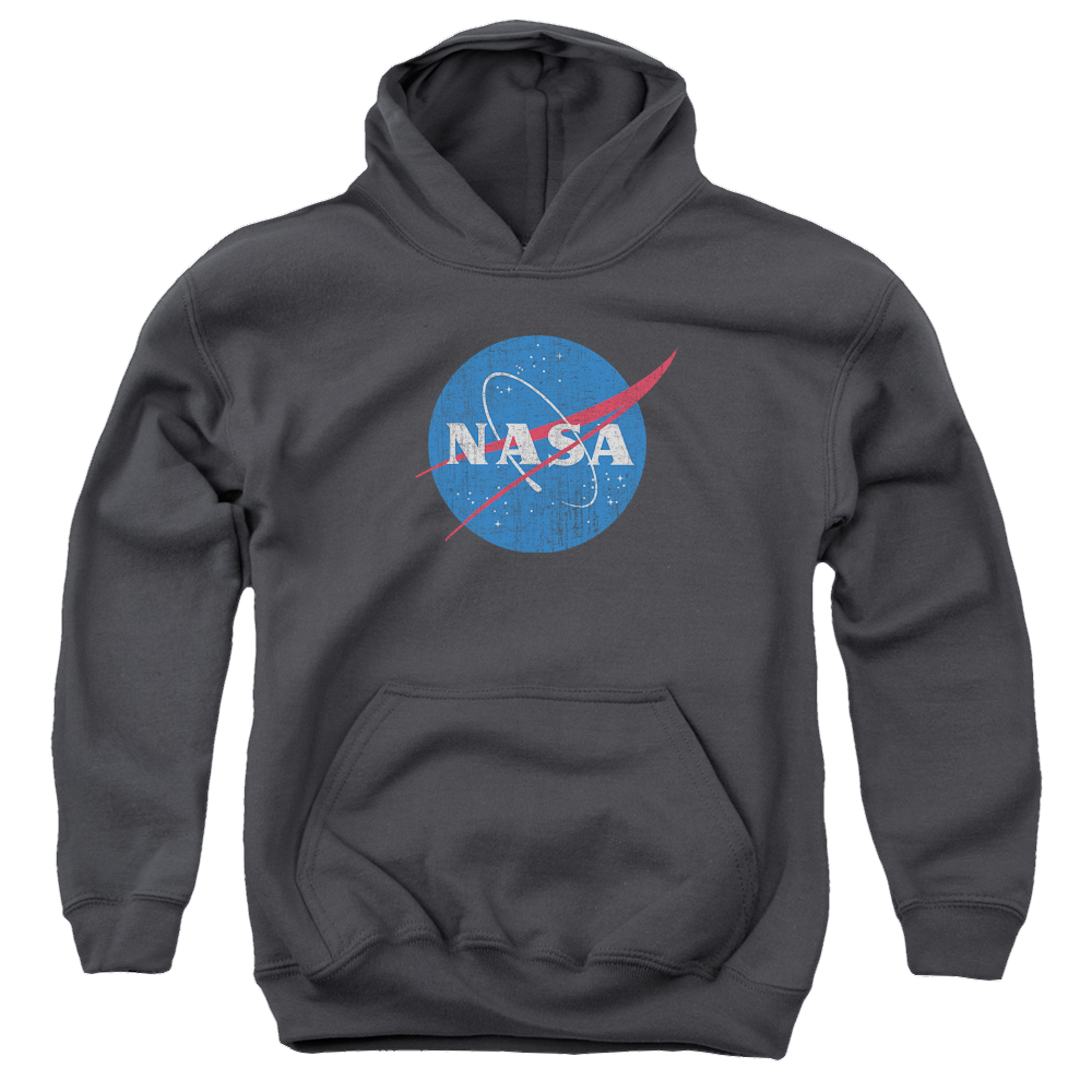 NASA Meatball Logo Distressed - Youth Hoodie Youth Hoodie (Ages 8-12) NASA   