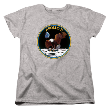 Athletic heather women's t-shirt with NASA Apollo 11 graphic