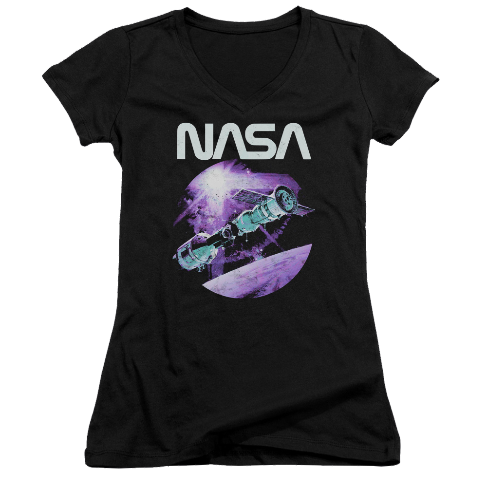 NASA Come Together Juniors V-Neck T-Shirt Juniors V-Neck T-Shirt NASA   
