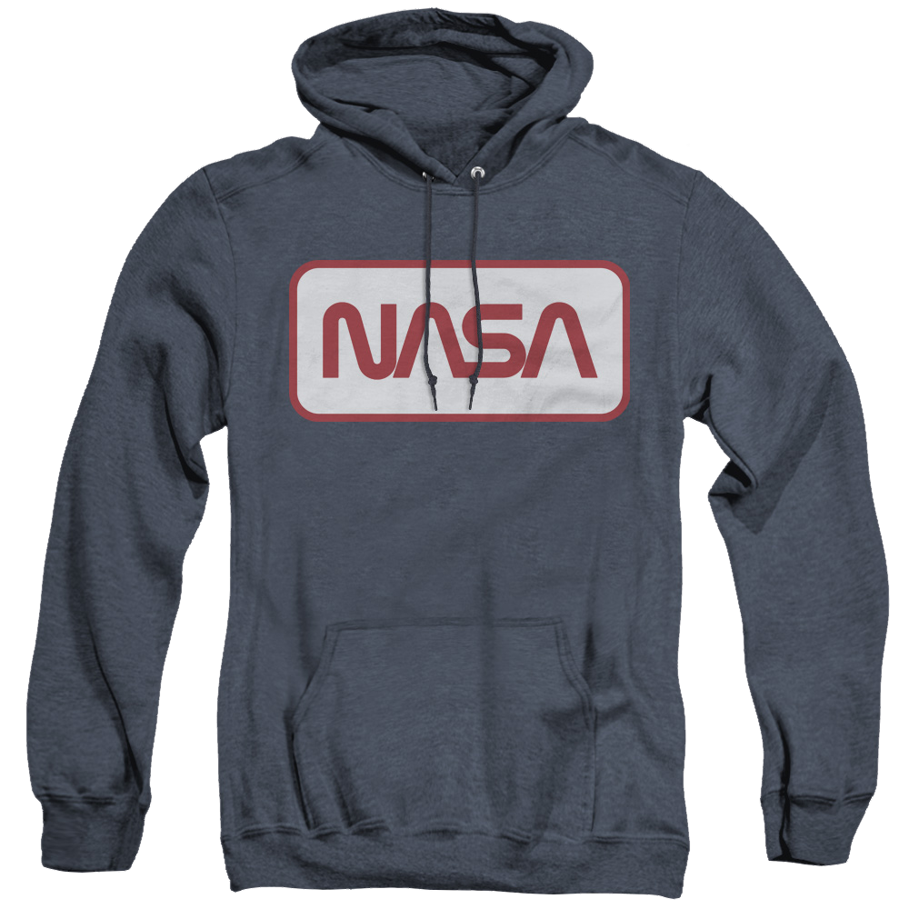 Nasa Rectangular Logo - Heather Pullover Hoodie Heather Pullover Hoodie NASA   
