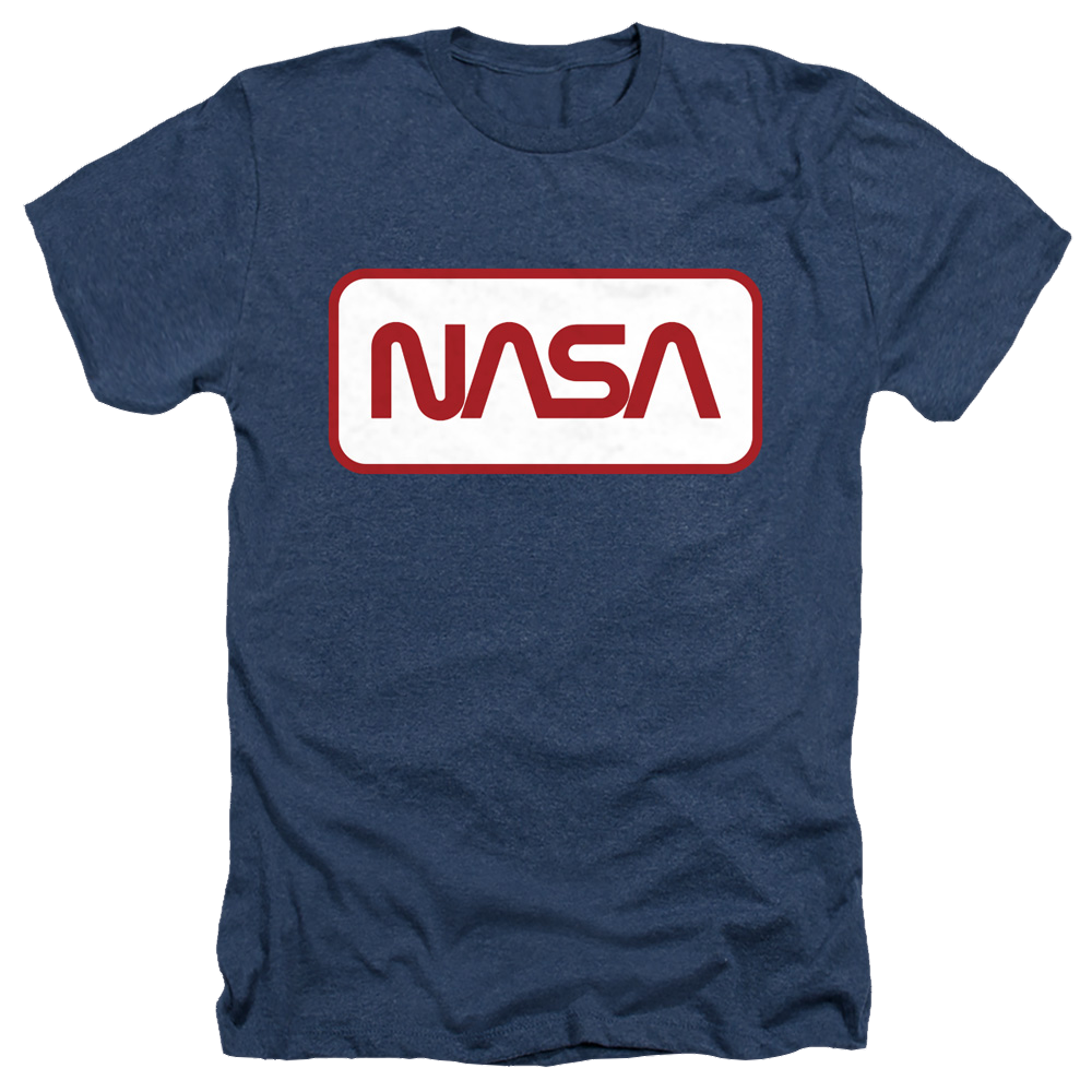 NASA Rectangular Logo Men's Heather T-Shirt Men's Heather T-Shirt NASA   