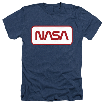NASA Rectangular Logo Men's Heather T-Shirt Men's Heather T-Shirt NASA   