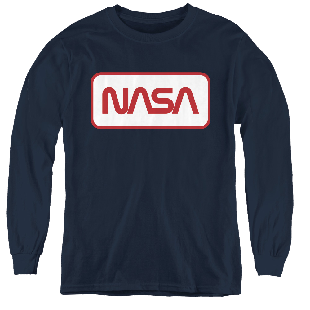 Nasa Rectangular Logo - Youth Long Sleeve T-Shirt Youth Long Sleeve T-Shirt NASA   