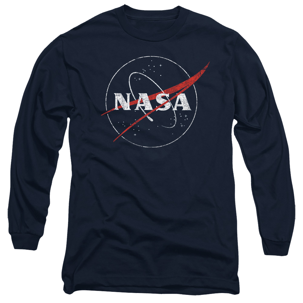 NASA Distressed Logo Men's Long Sleeve T-Shirt Men's Long Sleeve T-Shirt NASA   
