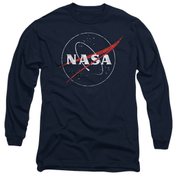 NASA Distressed Logo Men's Long Sleeve T-Shirt Men's Long Sleeve T-Shirt NASA   