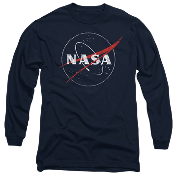 NASA Distressed Logo Men's Long Sleeve T-Shirt Men's Long Sleeve T-Shirt NASA   