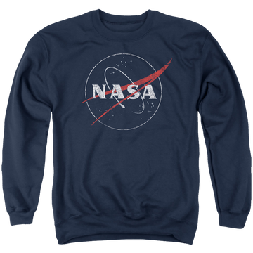 NASA Distressed Logo Men's Crewneck Sweatshirt Men's Crewneck Sweatshirt NASA   