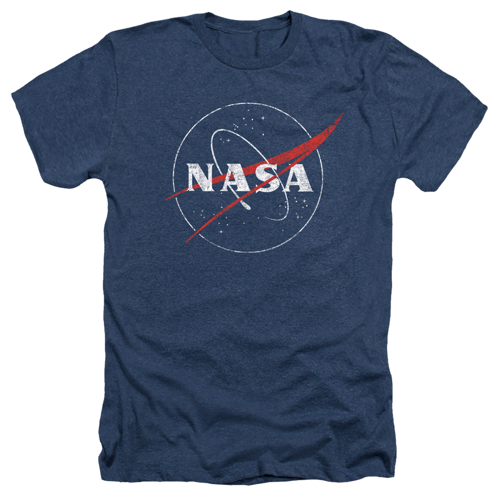 NASA Distressed Logo Men's Heather T-Shirt Men's Heather T-Shirt NASA   