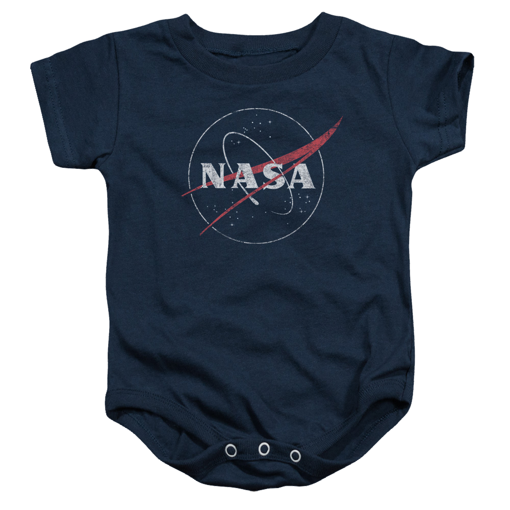 NASA Distressed Logo Baby Bodysuit Baby Bodysuit NASA   