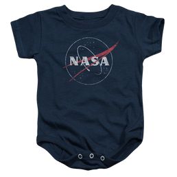 NASA Distressed Logo Baby Bodysuit Baby Bodysuit NASA   