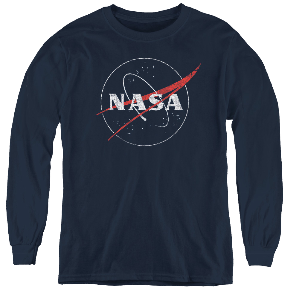 Nasa Distressed Logo - Youth Long Sleeve T-Shirt Youth Long Sleeve T-Shirt NASA   