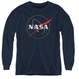 Nasa Distressed Logo - Youth Long Sleeve T-Shirt Youth Long Sleeve T-Shirt NASA   