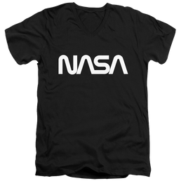 Nasa Worm Logo - Men's V-Neck T-Shirt Men's V-Neck T-Shirt NASA   