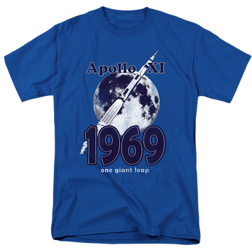 Royal men's regular fit t-shirt with NASA One Giant Leap graphic