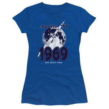 Royal juniors t-shirt with NASA One Giant Leap graphic