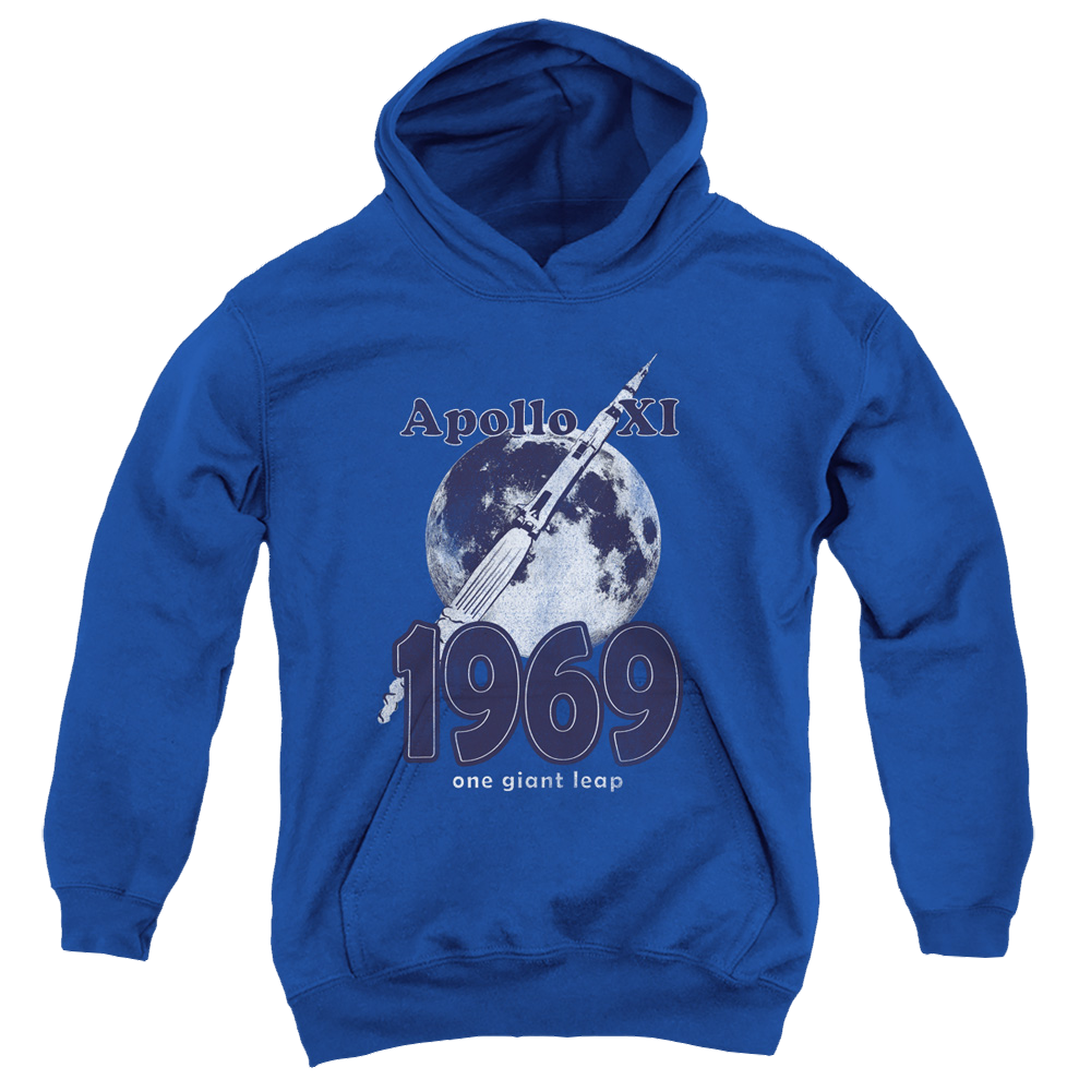 Nasa One Giant Leap - Youth Hoodie Youth Hoodie (Ages 8-12) NASA   