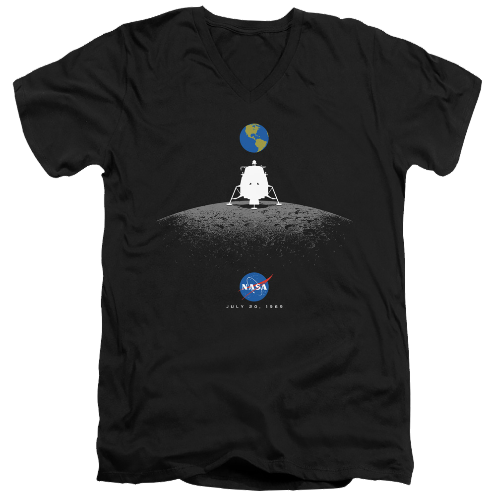 Nasa Moon Landing Simple - Men's V-Neck T-Shirt Men's V-Neck T-Shirt NASA   