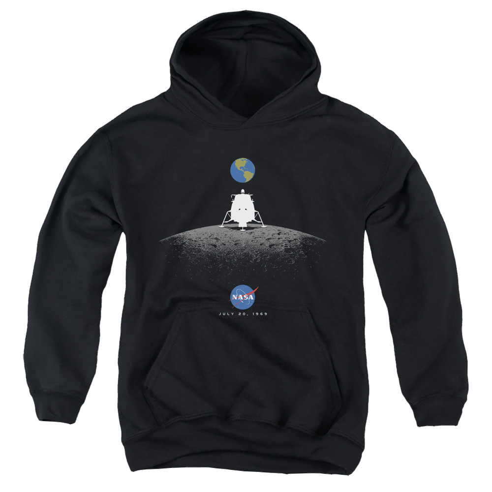Nasa Moon Landing Simple - Youth Hoodie Youth Hoodie (Ages 8-12) NASA   