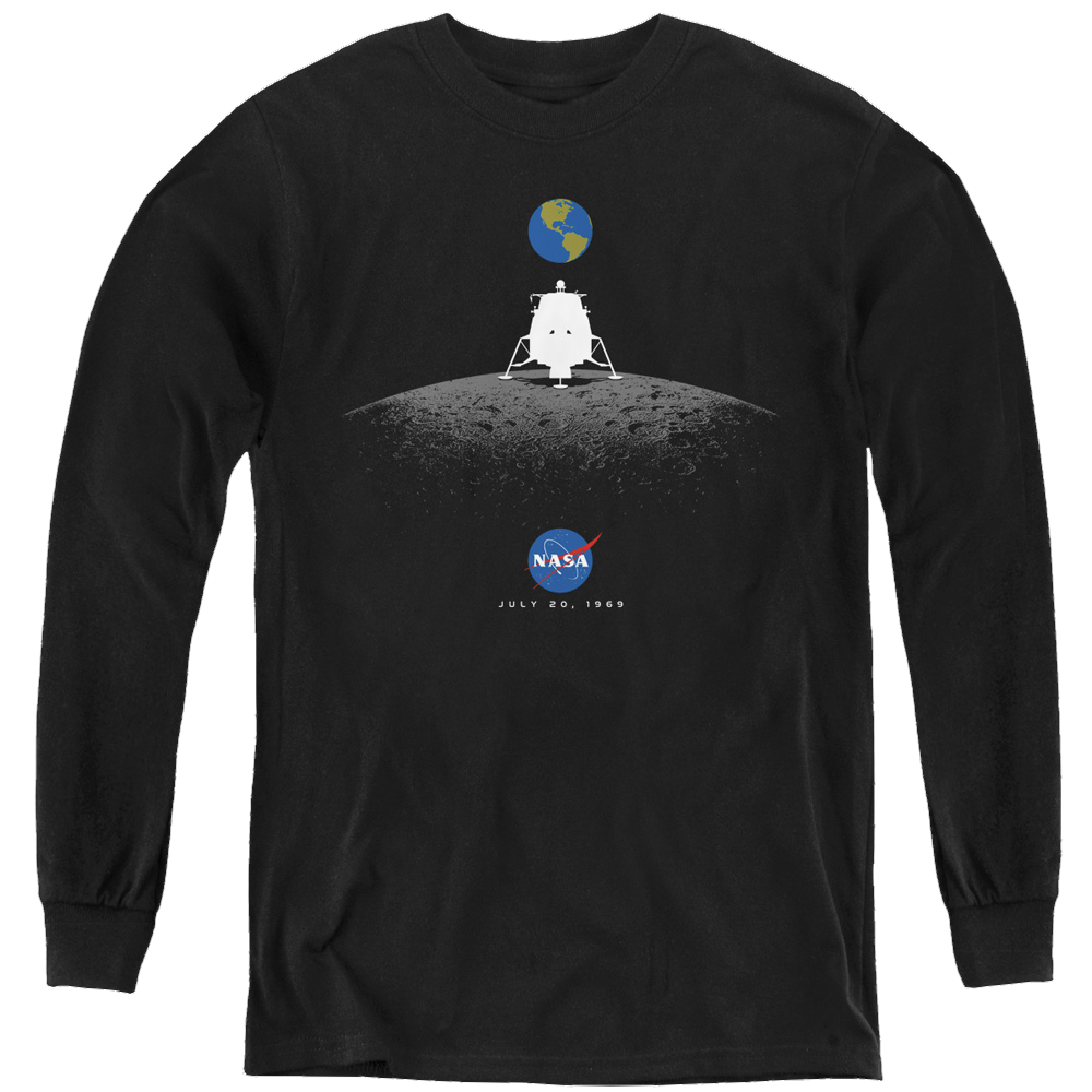 Nasa Moon Landing Simple - Youth Long Sleeve T-Shirt Youth Long Sleeve T-Shirt NASA   