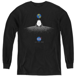 Nasa Moon Landing Simple - Youth Long Sleeve T-Shirt Youth Long Sleeve T-Shirt NASA   