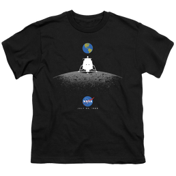 Nasa Moon Landing Simple - Youth T-Shirt Youth T-Shirt (Ages 8-12) NASA   