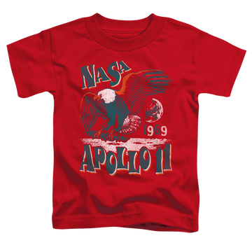 Red toddler t-shirt with NASA Apollo 11 graphic