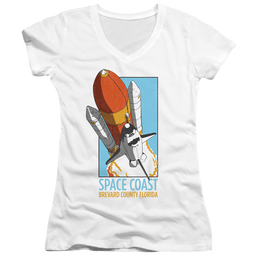 Nasa Space Coast - Juniors V-Neck T-Shirt Juniors V-Neck T-Shirt NASA   