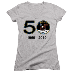Nasa Apollo 11 50Th - Juniors V-Neck T-Shirt Juniors V-Neck T-Shirt NASA   