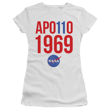 White juniors t-shirt with NASA 1969 graphic