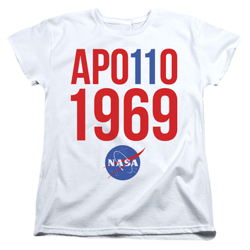 White women's t-shirt with NASA 1969 graphic