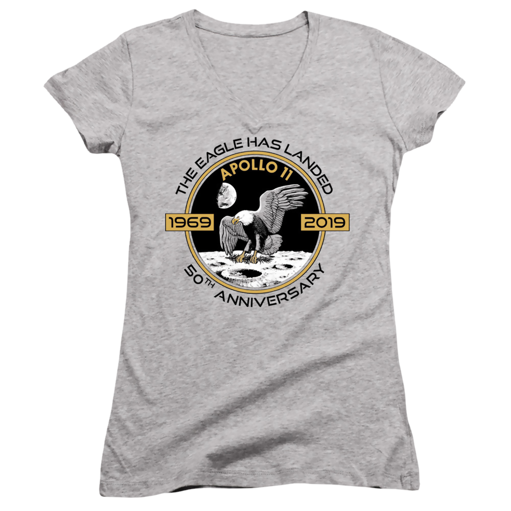 Nasa Apollo Circle 50Th - Juniors V-Neck T-Shirt Juniors V-Neck T-Shirt NASA   