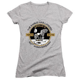 Nasa Apollo Circle 50Th - Juniors V-Neck T-Shirt Juniors V-Neck T-Shirt NASA   