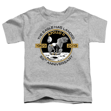 Athletic heather toddler t-shirt with NASA Apollo Circle 50Th graphic