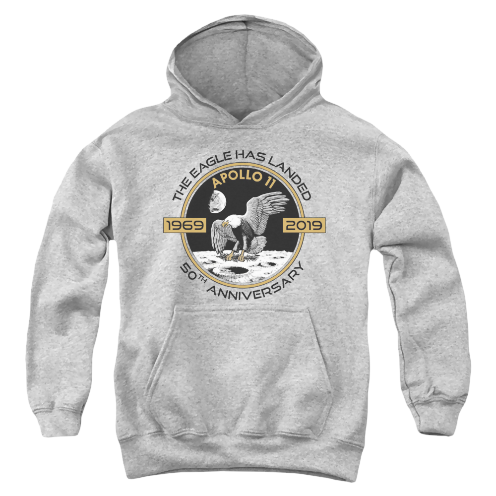 Nasa Apollo Circle 50Th - Youth Hoodie Youth Hoodie (Ages 8-12) NASA   