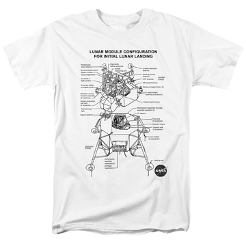 Nasa Lunar Module Digram - Men's Regular Fit T-Shirt Men's Regular Fit T-Shirt NASA   