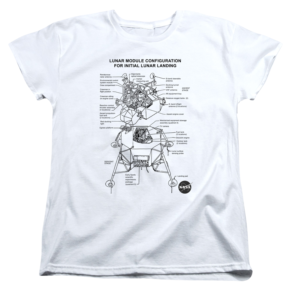 Nasa Lunar Module Digram - Women's T-Shirt Women's T-Shirt NASA   