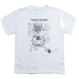 Nasa Lunar Module Digram - Youth T-Shirt Youth T-Shirt (Ages 8-12) NASA   