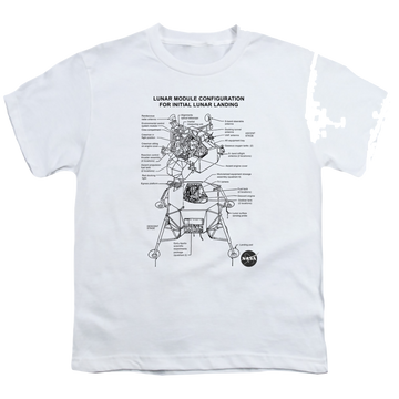 Nasa Lunar Module Digram - Youth T-Shirt Youth T-Shirt (Ages 8-12) NASA   