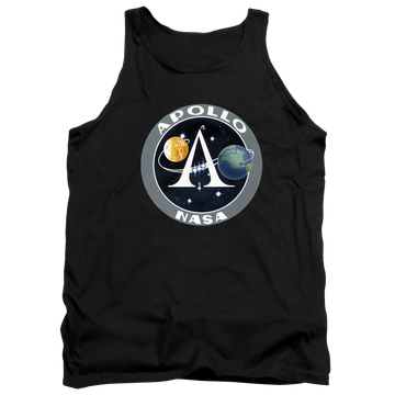 Black men's tank with NASA Apollo Mission Patch graphic