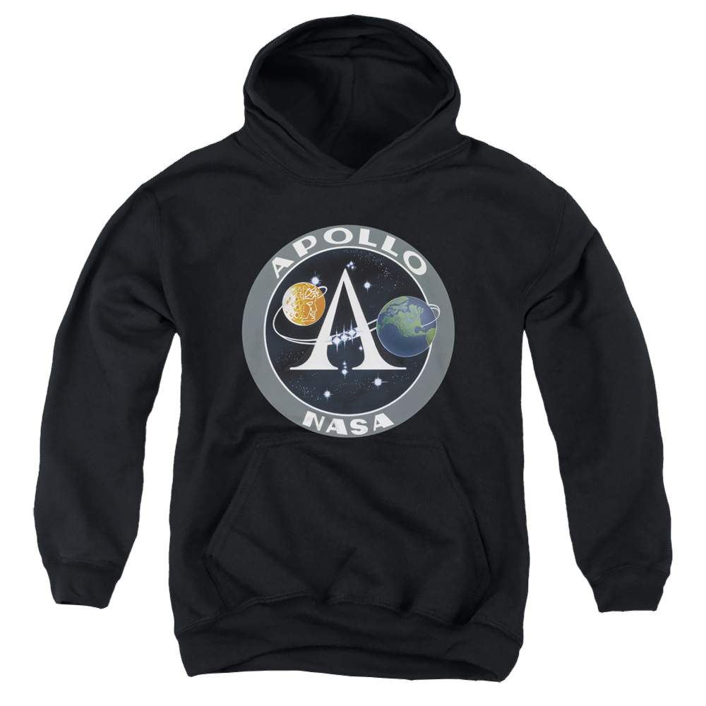 Nasa Apollo Mission Patch - Youth Hoodie Youth Hoodie (Ages 8-12) NASA   