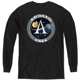 Nasa Apollo Mission Patch - Youth Long Sleeve T-Shirt Youth Long Sleeve T-Shirt NASA   