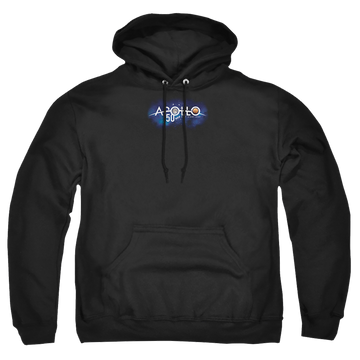 Black pullover hoodie with NASA Next Giant Leap graphic